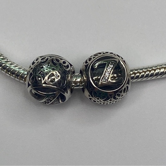 Sterling Silver Vintage Letter Z Charm - Picture 5 of 6